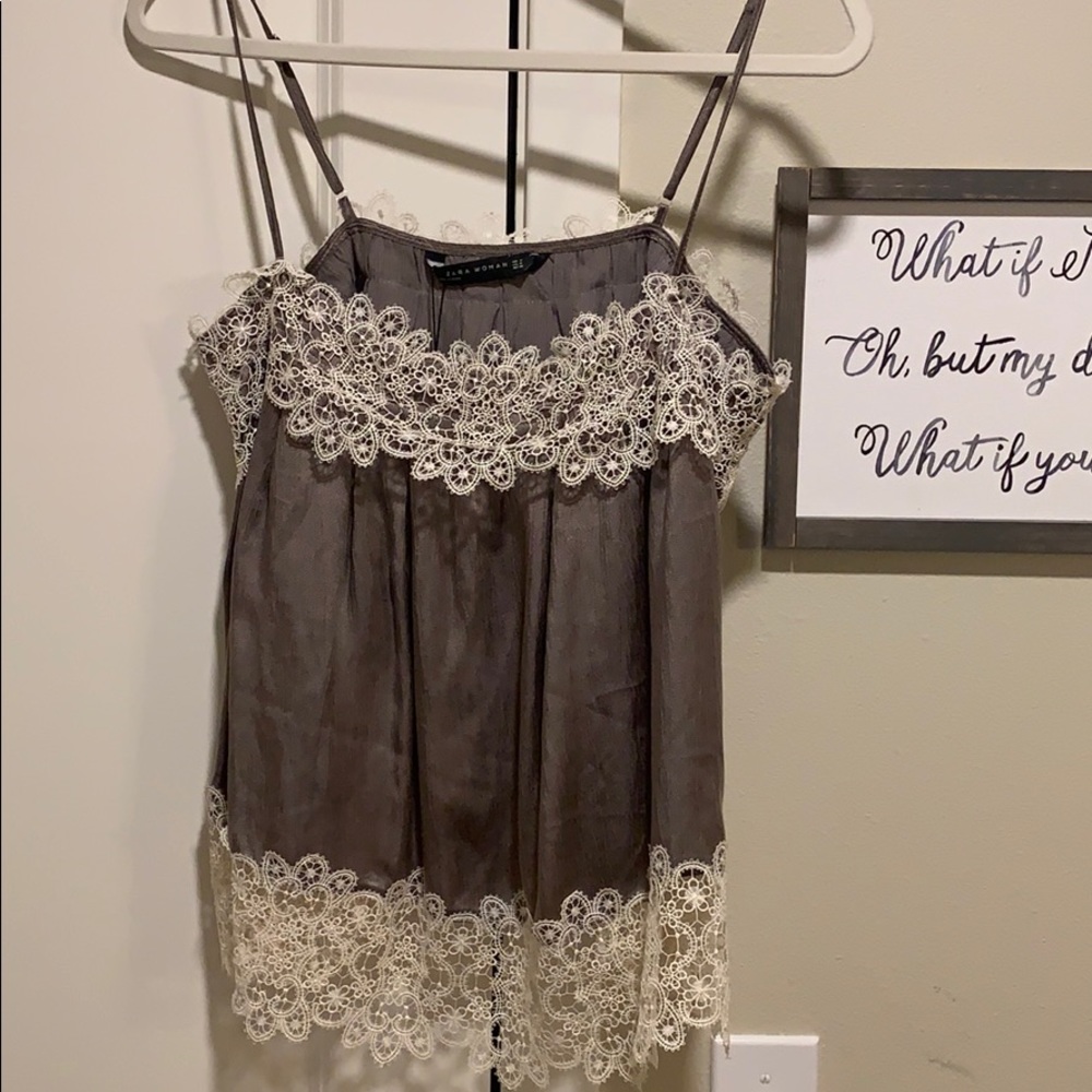 Zara spaghetti strap top!